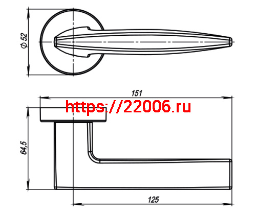 Ручка Armadillo (Армадилло) раздельная R.URB52.SQUID (SQUID URB9) АВ-7 бронза фото 3