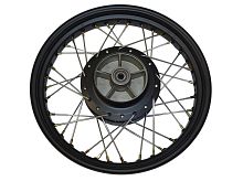 Обод 18" задний спицы, барабан. тормоз 3,0х18  COMBAT 400 черный (ось 17мм)