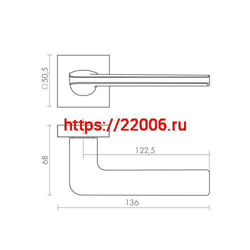 Ручка Fuaro (Фуаро) раздельная K.DM51.FLOW (FLOW DM) BL-24 черный фото 3