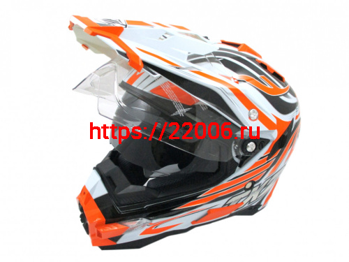 Мотошлем THH TX-27№1 white/orange (S) Мотошлем THH TX-27№1 white/orange (S)
