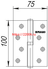 Петля Fuaro (Фуаро) съемная IN4430SL AB левая (413-4 100x75x2,5) бронза фото 2 Петля Fuaro (Фуаро) съемная IN4430SL AB левая (413-4 100x75x2,5) бронза фото 2