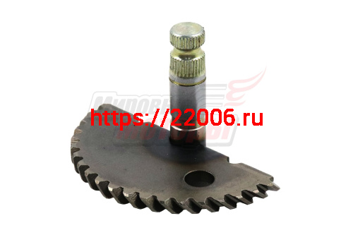 Вал кикстартера 10" с сектором двиг.4х такт.корот. (FT50QT-4, 4А, 10, 18)