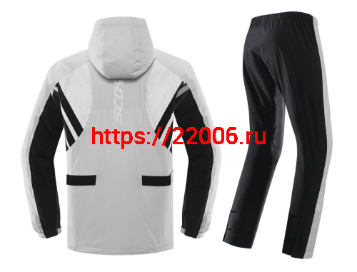 Дождевик SCOYCO RC09 серый с черным, р-р 2XL фото 2 Дождевик SCOYCO RC09 серый с черным, р-р 2XL фото 2