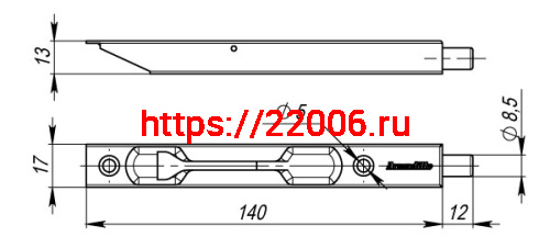 Упор Armadillo (Армадилло) дверной торцевой RIGEL17-140 (FB 5-1/2) AB-7 бронза фото 2 Упор Armadillo (Армадилло) дверной торцевой RIGEL17-140 (FB 5-1/2) AB-7 бронза фото 2