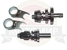 Коробка в сборе Альфа 50сс, DELTA, "Zodiak" под игольчатый подшипник (первич. вал без ступеньки)