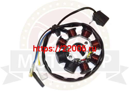 Зажигание 4х т GY6-50, QT-4 голое (без маховика) (cтатор 6+2 катушек 4 пров.) LK-180GY-2 (1803116) фото 2 Зажигание 4х т GY6-50, QT-4 голое (без маховика) (cтатор 6+2 катушек 4 пров.) LK-180GY-2 (1803116) фото 2
