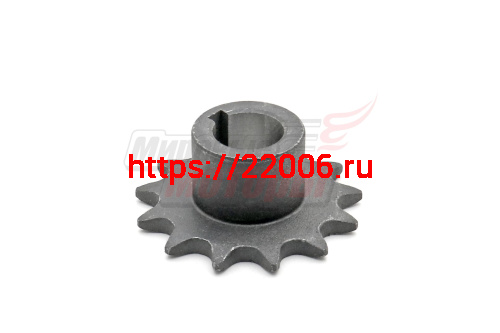 Звезда ведущая 13z мотобуксировщика (d=22мм, шаг 15,875, шпонка 6мм) Звезда ведущая 13z мотобуксировщика (d=22мм, шаг 15,875, шпонка 6мм)