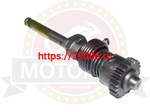 Вал кикстартера в сборе Альфа, Zodiak, TTR125, 1Р39 (198 мм, шестерня 21 зуб, d13мм) фото 2 Вал кикстартера в сборе Альфа, Zodiak, TTR125, 1Р39 (198 мм, шестерня 21 зуб, d13мм) фото 2