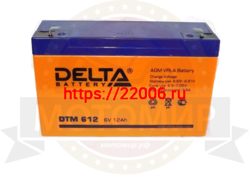 Аккумулятор 6В 12 А/ч, кислотный AGM ( Delta DTM 612) для электро машинок(150х50х95)(НАБОР) Аккумулятор 6В 12 А/ч, кислотный AGM ( Delta DTM 612) для электро машинок(150х50х95)(НАБОР)