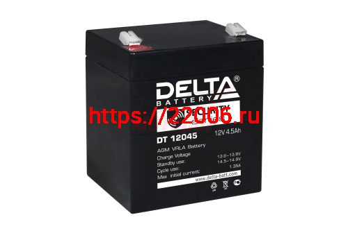 Аккумулятор герметичный 12В 4.5Ач DELTA DT12045 AGM (90*70*101мм) (2х12Вдля электросамоката 24В)