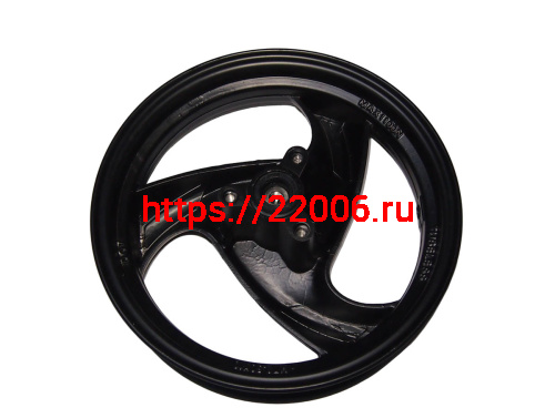 Обод 10" передний литой,  диск. тормоз 2,15-10 скутер SLASH (3-х лучевой) (150006044) (ось 10мм)