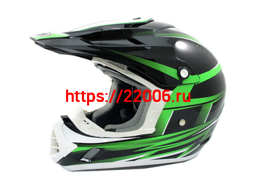 Мотошлем THH TX-12 №17 black/ green (S) детский Мотошлем THH TX-12 №17 black/ green (S) детский