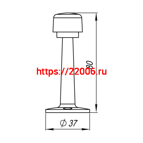 Упор Punto (Пунто) дверной настенный DFIX/W80 (DS PW-80) ABG-6 бронза фото 3 Упор Punto (Пунто) дверной настенный DFIX/W80 (DS PW-80) ABG-6 бронза фото 3