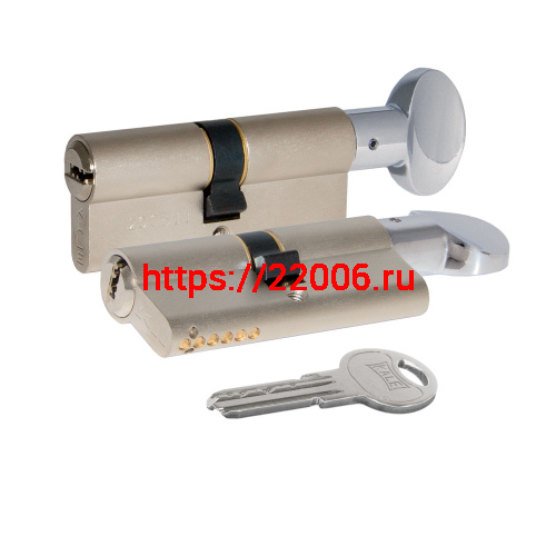 Цилиндровый механизм Kale kilit (Кале килит) с вертушкой 164 SM/70 (30+10+30) mm никель 5 кл.
