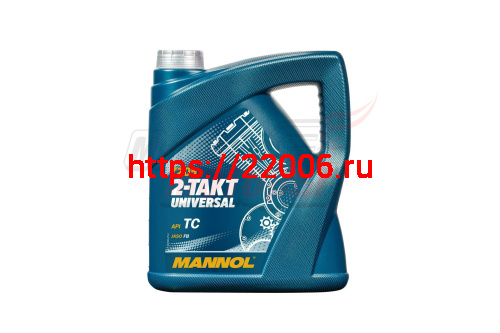 Масло 2T MANNOL UNIVERSAL (4л) минер.(для 2-х такт. двиг. с возд.охлажд.) API TC;ISO L-EGB;JASO-