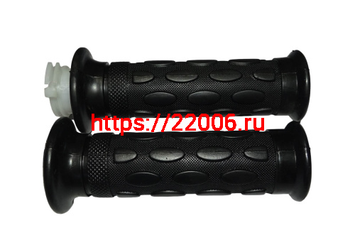 Ручка руля правая (газа) TRICKLER в сборе (с резинкой) + ручка левая (резиновая) (45050016+45060016) фото 2