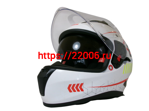 Шлем TVS RACING (Индия) STREET D/V WHITE YELLOW размер L, + пинлок в комплекте, очки фото 6 Шлем TVS RACING (Индия) STREET D/V WHITE YELLOW размер L, + пинлок в комплекте, очки фото 6