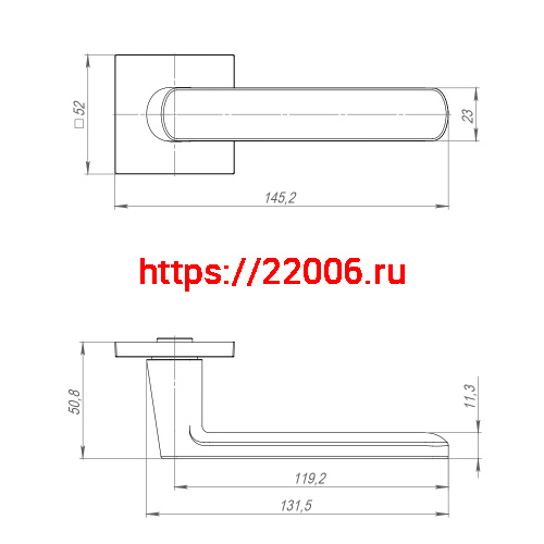 Ручка Ajax (Аякс) раздельная K.JS51.NANO (NANO JS) BL-24 черный фото 2 Ручка Ajax (Аякс) раздельная K.JS51.NANO (NANO JS) BL-24 черный фото 2
