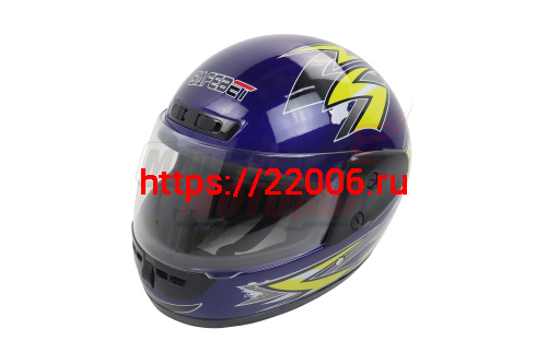 Шлем SAFEBET HF-101 синий глянцевый Q42 "S,M,L,XL,XXL" (интеграл) Шлем SAFEBET HF-101 синий глянцевый Q42 "S,M,L,XL,XXL" (интеграл)