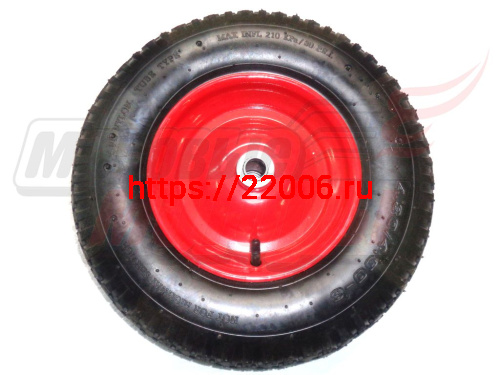 Колесо тачки садовой 8" 4,00-8" (под ось 20мм) ступица, подшипник, камера Колесо тачки садовой 8" 4,00-8" (под ось 20мм) ступица, подшипник, камера