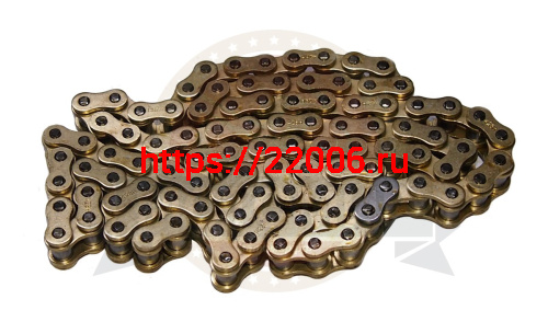 Цепь (428H) -100 зв. приводная усиленная Альфа (100), SIGMA (98), цвет ЗОЛОТАЯ Цепь (428H) -100 зв. приводная усиленная Альфа (100), SIGMA (98), цвет ЗОЛОТАЯ