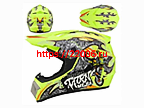 Мотошлем VIRTUE MD-905 Кросс черный с зеленым граффити (L) Мотошлем VIRTUE MD-905 Кросс черный с зеленым граффити (L)