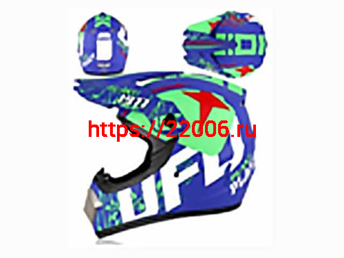 Мотошлем VIRTUE MD-905 Кросс сине-зеленый матовый с рисунком (L) Мотошлем VIRTUE MD-905 Кросс сине-зеленый матовый с рисунком (L)
