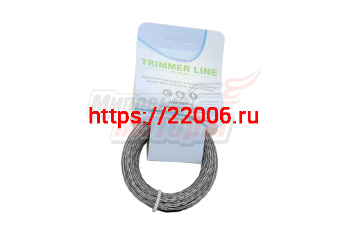 Леска триммерная (1,3*15м) TRIMMER LINE с картонной этикеткой (квадрат витой) (металл сердечник) Леска триммерная (1,3*15м) TRIMMER LINE с картонной этикеткой (квадрат витой) (металл сердечник)