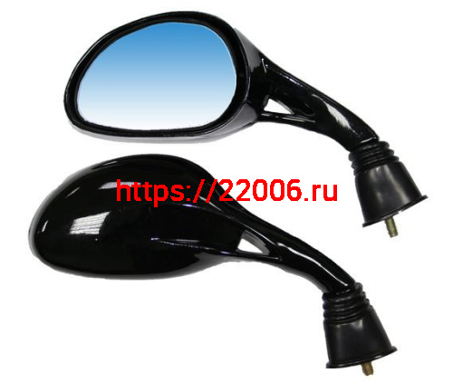 Зеркала заднего вида №29 пластик литой корпус черное М8 Зеркала заднего вида №29 пластик литой корпус черное М8
