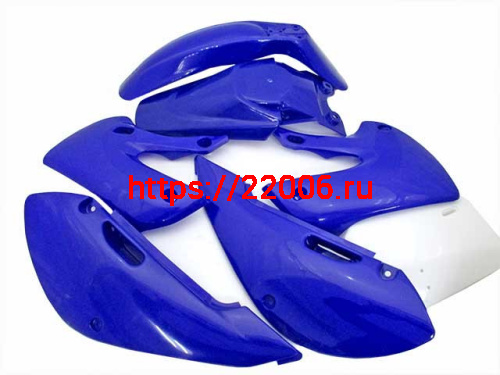 Комплект пластика для питбайка KLX (синий) Комплект пластика для питбайка KLX (синий)