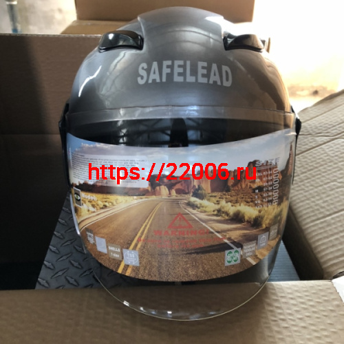 Шлем открытый "Safelead" HF-255В "колобки" Honda Grey размер L фото 2 Шлем открытый "Safelead" HF-255В "колобки" Honda Grey размер L фото 2
