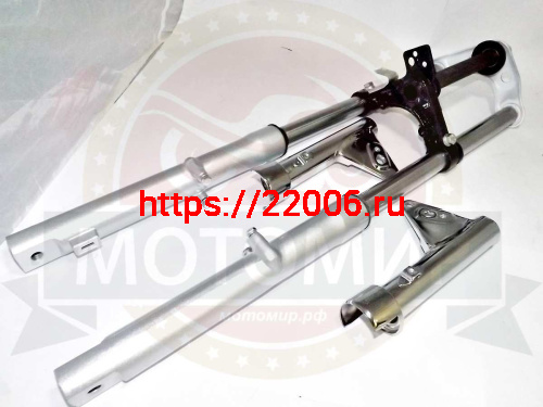 Вилка телескопическая передняя  FLASH в сборе (перо 27 мм) ось 10мм (барабанный тормоз) (НАБОР) фото 2