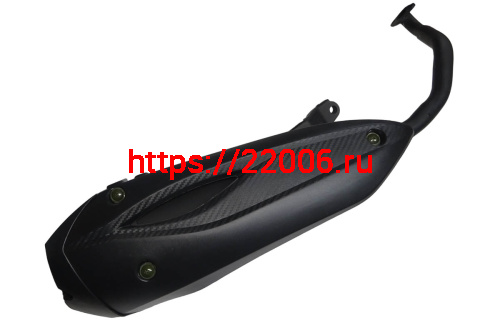 Глушитель скутер TRACER ADV в сборе с коленом (Е113) Глушитель скутер TRACER ADV в сборе с коленом (Е113)