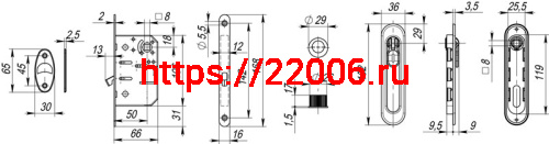 Набор Armadillo (Армадилло) для раздвижных дверей SH.LD152.KIT011-BK (SH011-BK) СP-8 хром фото 4