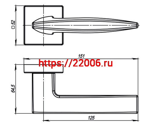Ручка Armadillo (Армадилло) раздельная K.USQ52.SQUID FSG флор. золото фото 3