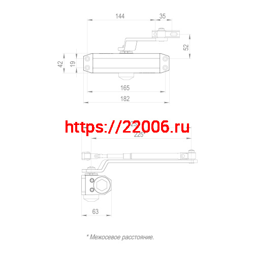 Доводчик Fuaro (Фуаро) дверной DC20-4 (DC-204) BL до 85 кг (черный) фото 3 Доводчик Fuaro (Фуаро) дверной DC20-4 (DC-204) BL до 85 кг (черный) фото 3