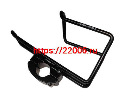 Флягодержатель алюминиевый с креплением на руль, черный, HC 14 фото 2