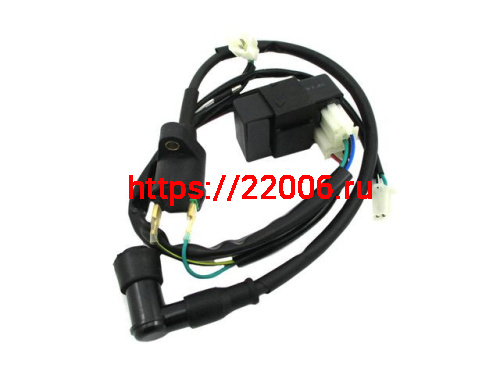 Катушка зажигания с колпачком+коммутатор CDI YX140 (5 проводов) Катушка зажигания с колпачком+коммутатор CDI YX140 (5 проводов)