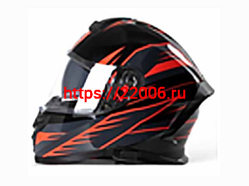 Мотошлем VIRTUE MD-820 закрытый с визором черный с серо-красным рисунком (M) Мотошлем VIRTUE MD-820 закрытый с визором черный с серо-красным рисунком (M)