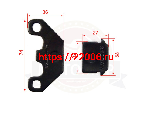 Колодки тормозные дисковые зад. X-MOTOS (НАБОР)