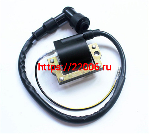 Катушка зажигания со свечным колпачком 4Т 157FMI,162FMJ,166FMM(CG,GY,TTR250CB125-250) 90 гр., метал. Катушка зажигания со свечным колпачком 4Т 157FMI,162FMJ,166FMM(CG,GY,TTR250CB125-250) 90 гр., метал.