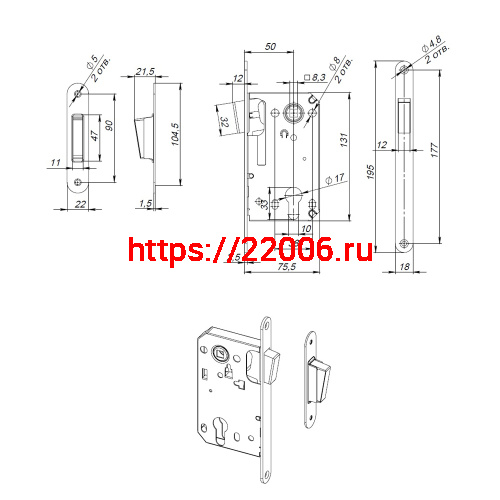 Корпус Fuaro (Фуаро) замка MAGN5300-M-C (5300-M-C) GR графит фото 3 Корпус Fuaro (Фуаро) замка MAGN5300-M-C (5300-M-C) GR графит фото 3