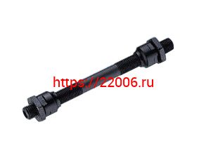 Ось втулки переднего колеса 108мм, с конусами и контр гайками М8, полая, под эксцентрик (VO 303) Ось втулки переднего колеса 108мм, с конусами и контр гайками М8, полая, под эксцентрик (VO 303)