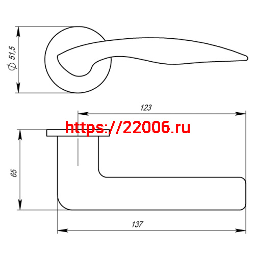 Ручка Armadillo (Армадилло) раздельная R.URS52.WAVE (WAVE URS) BPVD-77 вороненый никель фото 4 Ручка Armadillo (Армадилло) раздельная R.URS52.WAVE (WAVE URS) BPVD-77 вороненый никель фото 4