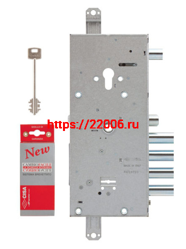 Замок Cisa (Чиза) врезной двухсистемный NEW CAMBIO FACILE 57.966.48 (тех. упаковка), ключ 44 мм фото 2 Замок Cisa (Чиза) врезной двухсистемный NEW CAMBIO FACILE 57.966.48 (тех. упаковка), ключ 44 мм фото 2