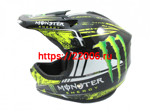 Мотошлем YM-210 KIDS Monster черный (M) Мотошлем YM-210 KIDS Monster черный (M)