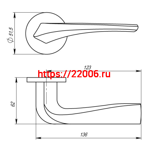 Ручка Armadillo (Армадилло) раздельная R.URS52.FLAME (FLAME URS) MWSC-33 итальянский тисненый фото 4