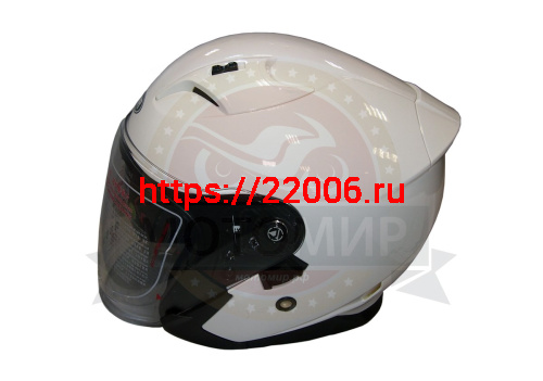 Шлем открытый YM-637 "YAMAPA", белый, размер M (с антикрылом) NEW фото 4 Шлем открытый YM-637 "YAMAPA", белый, размер M (с антикрылом) NEW фото 4