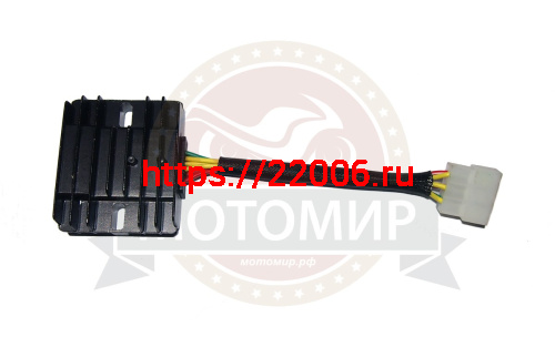 Реле регулятор 6 конт. 3х фазный с проводом Динго Т150 большой разъем Линхай400