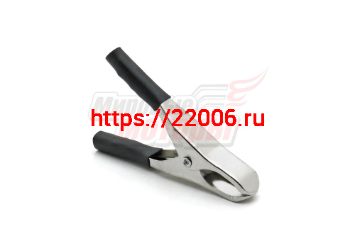 Зажим "крокодил" 75мм (черный) Зажим "крокодил" 75мм (черный)